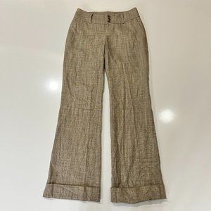 Banana Republic Martin Fit Stretch Women's Brown Dress Pants Flared Size 0